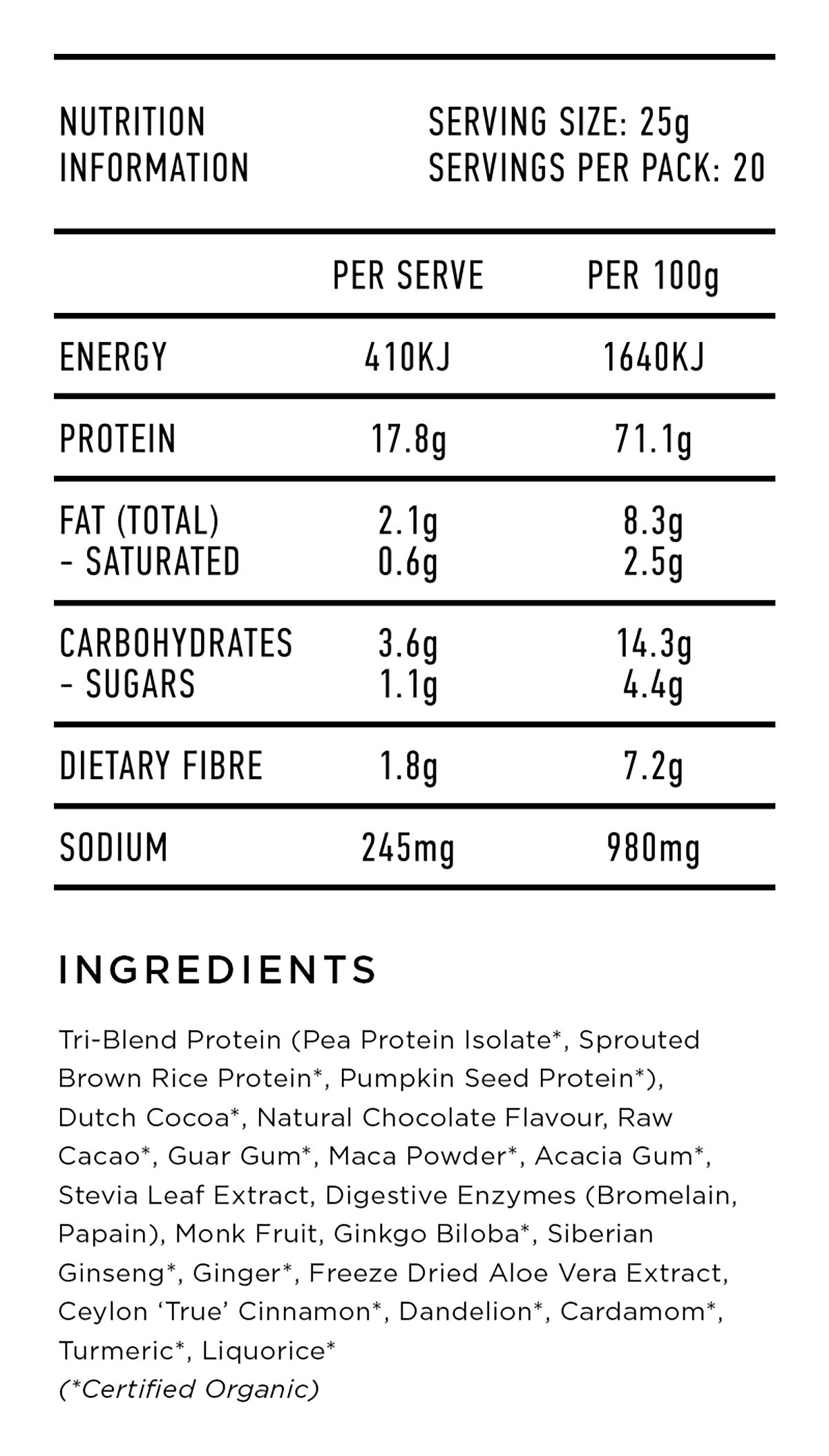 Lean Protein Chocolate 500g