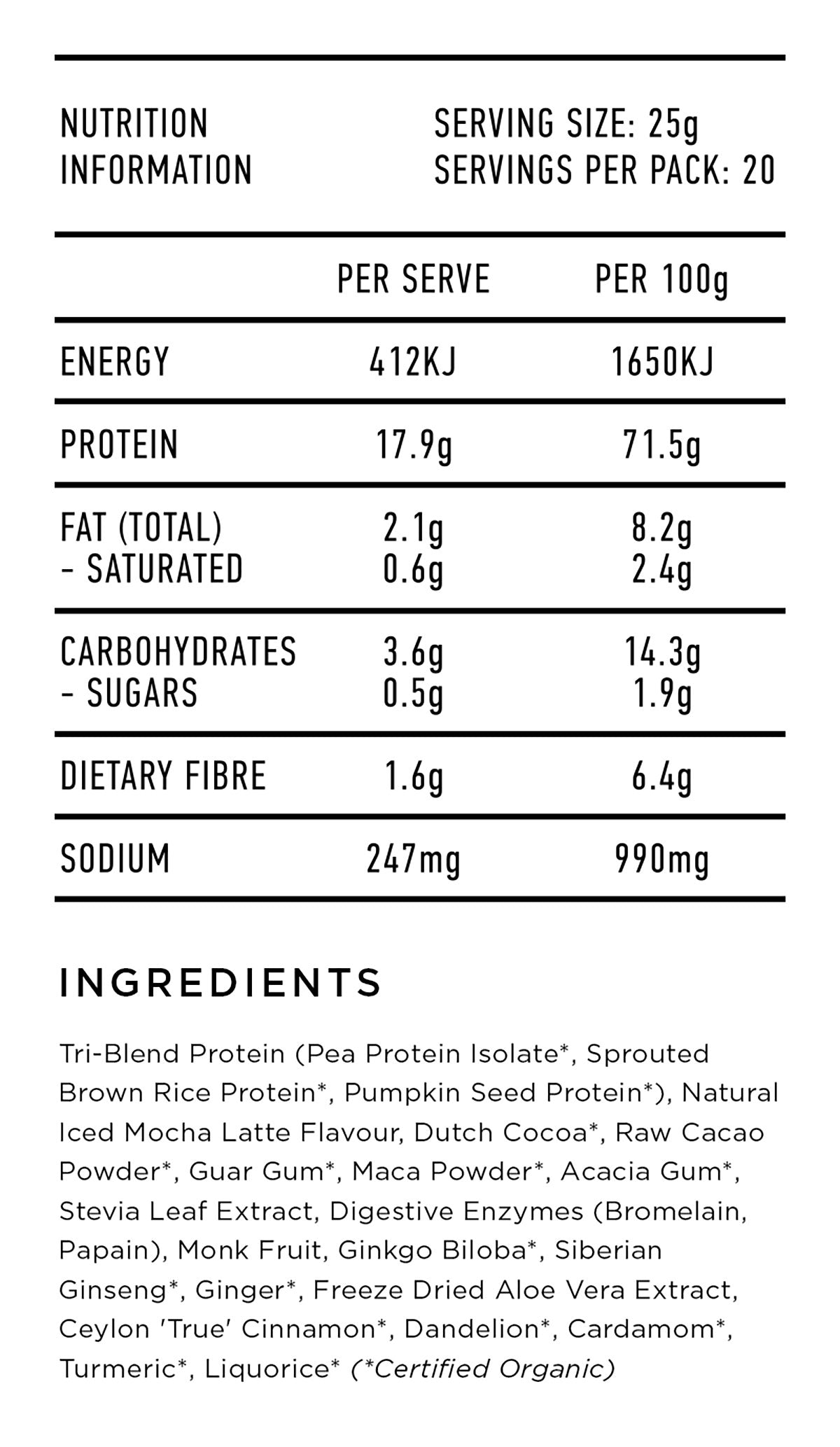 Lean Protein Iced Mocha Latte 500g